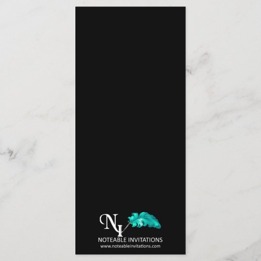 Menu Zwart-wit geometrisch Afstuderen (Achterkant)