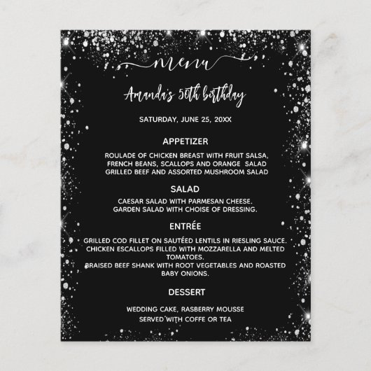 Menu zwart zilver wit (Voorkant)