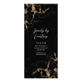 Menu Zwarte marmer & Gold Elegant Salon Price List (Achterkant)