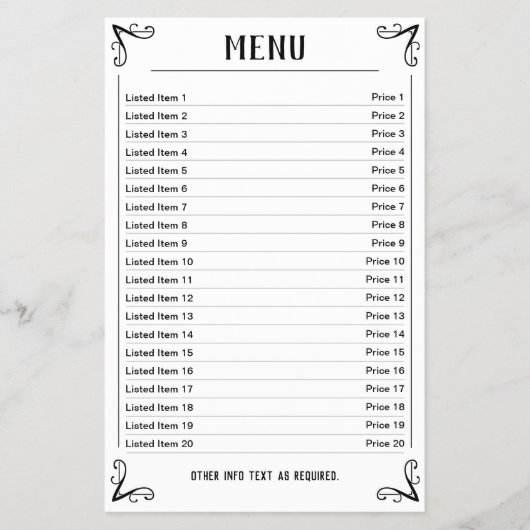 Menublad om als Sjabloon te gebruiken Flyer (Voorkant)