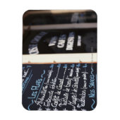 Menubord bij een café in Bordeaux, Frankrijk Magneet (Verticaal)