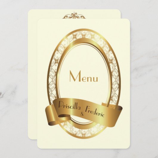 menubruiloft, menuvergadering, geweldige gatsby; m menu (Voorkant / Achterkant)