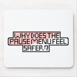 Menucomfort onderbreken – Retro Pixel-lettertype Muismat