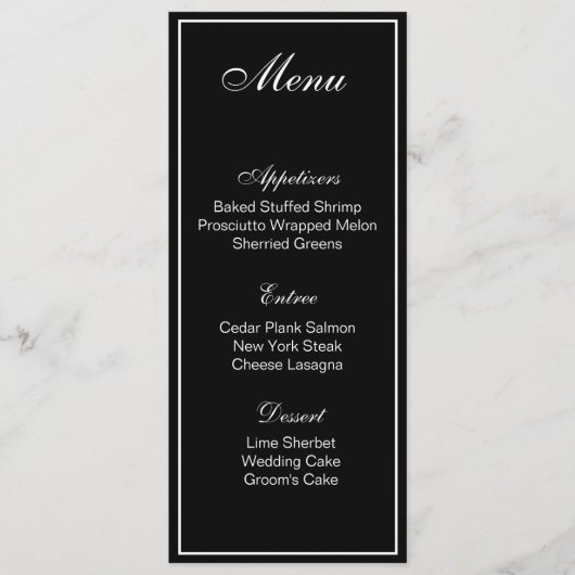 Menukaart (Voorkant)