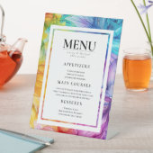 MENUKAART ETHERISCHE BLOEM RECLAMEBORD MET VOETSTUK (Insitu)