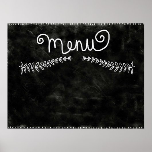 Menukaart Poster (Voorkant)