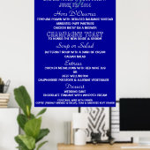 Menukaart sjabloon PERSONALIZE grote marine wit Poster (Thuiskantoor)