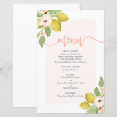 Menukaart voor leemons (Voorkant / Achterkant)