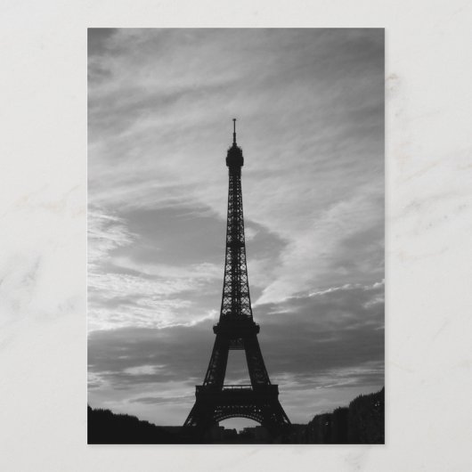 Menukaarten voor Eiffel Tower Menu (Achterkant)