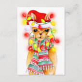 Menukeuze maaltijdopties schattige grillen Llama Informatiekaartje (Voorkant)