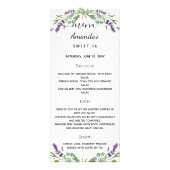 Menulavendel violet eucalyptus greenery bithday reclamekaart (Voorkant)