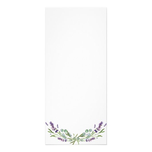 Menulavendel violet eucalyptus greenery bithday reclamekaart (Achterkant)