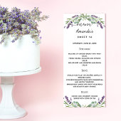 Menulavendel violet eucalyptus greenery bithday reclamekaart