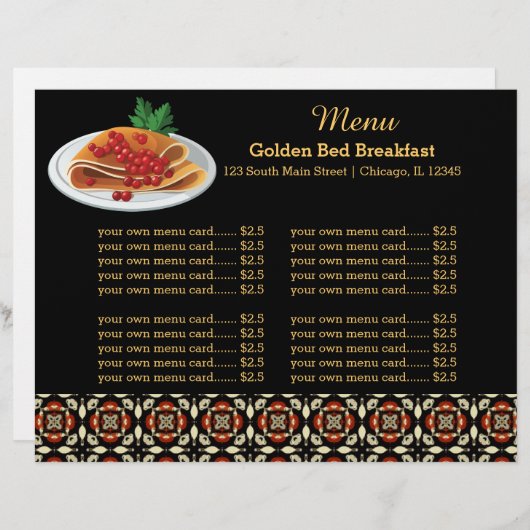 Menuontbijt (Voorkant / Achterkant)