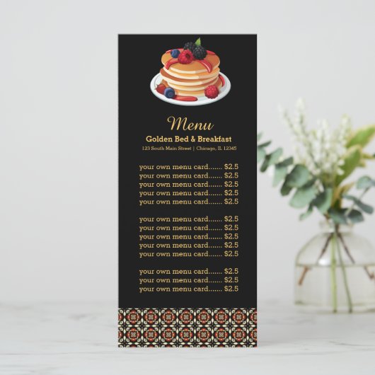 Menuontbijt Menu (Staand voorkant)