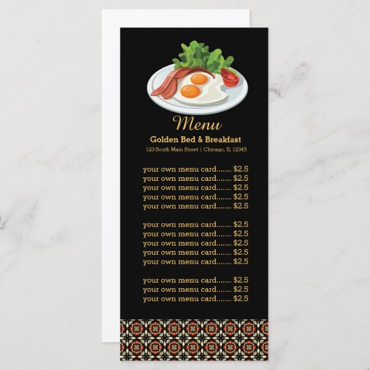 Menuontbijt Menu (Voorkant / Achterkant)