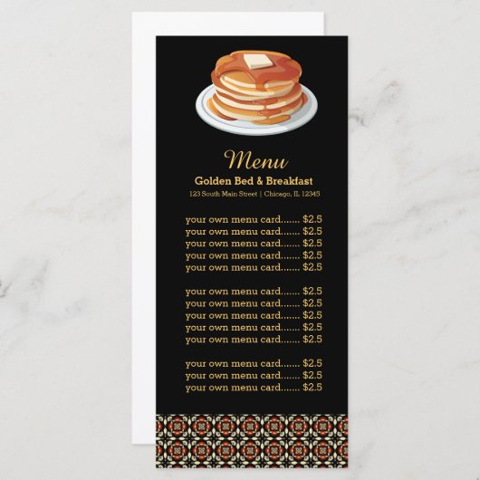 Menuontbijt Menu (Voorkant / Achterkant)