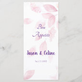 menuontwerp voor evenementen menu (Achterkant)