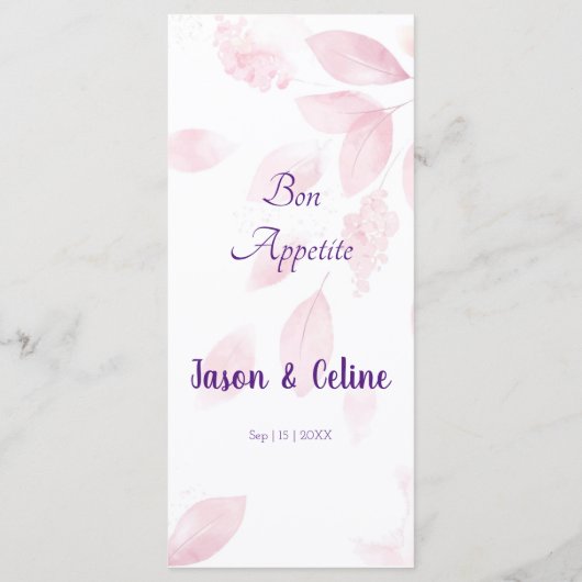 menuontwerp voor evenementen menu (Achterkant)