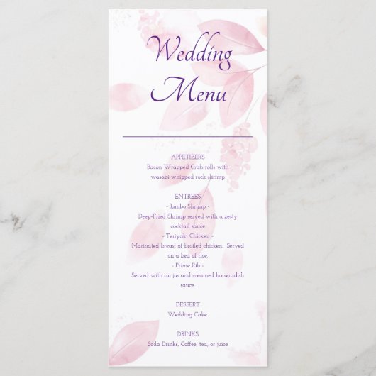 menuontwerp voor evenementen menu (Voorkant)