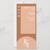 Menuplanner Donkere Terracotta Bruiloft Kaart (Voorkant)