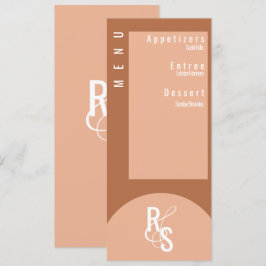 Menuplanner Donkere Terracotta Bruiloft Kaart