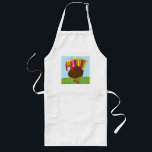 Menurkey Apron Lang Schort<br><div class="desc">Dit platform is een charmante,  charismatische Menurkey (combinatie Menorah en Turkije),  die dit jaar de oversteekplaats Chanoeka-Thanksgiving viert.</div>