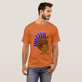 Menurkey Menorah Turkey T-Shirt (Voorkant volledig)