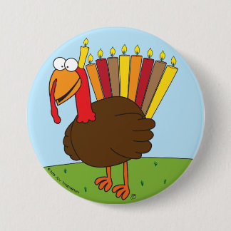 Menurkey Pin (groot) Ronde Button 7,6 Cm