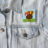 Menurkey Pin Vierkante Button 5,1 Cm (In situ)