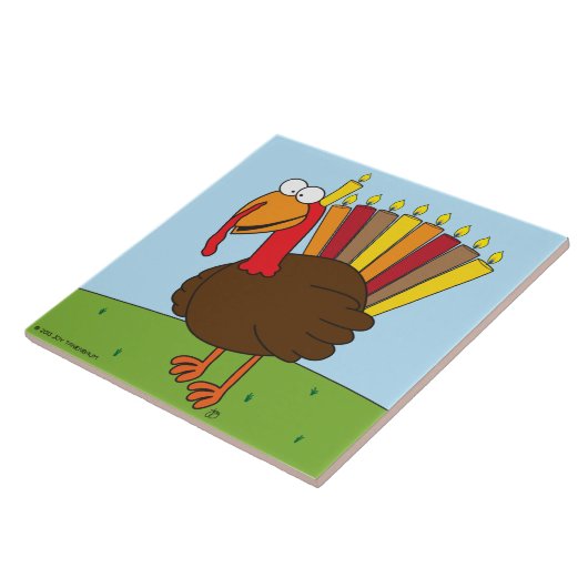 Menurkey Tile/Trivet (groot) Tegeltje (Zijkant)