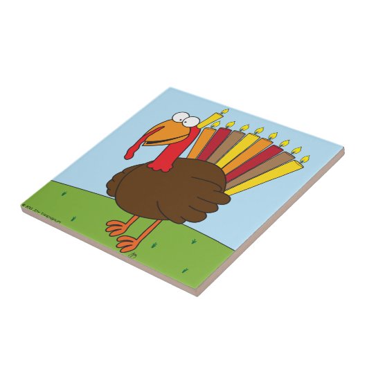 Menurkey Tile/Trivet Tegeltje (Zijkant)