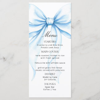Menus for a modern  baby shower. menu