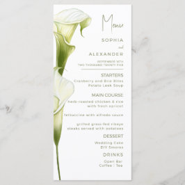 Menus for a modern wedding. menu