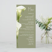 Menus for a modern wedding. menu (Staand voorkant)