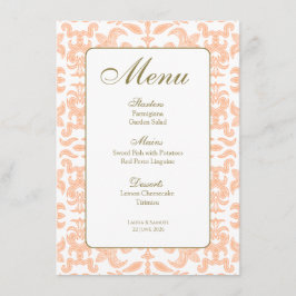 Menu's met perzikpatroon