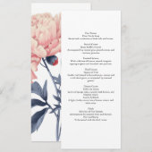 Menus Template Casamento Elegante Floral  Menu (Voorkant / Achterkant)