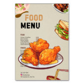 Menu's van het restaurant/cafetaria kaart (Voorkant)