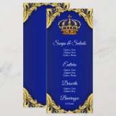 Menu's van Prince Baby shower (Voorkant / Achterkant)