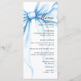 Menu's voor een moderne baby shower.