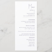 Menu's voor een moderne bruiloft. (Voorkant)