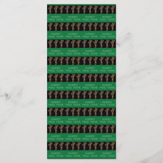 Menu's voor zwart-wit en gouden nieuwjaar en champ (Achterkant)