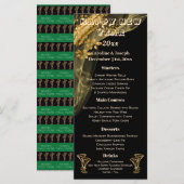 Menu's voor zwart-wit en gouden nieuwjaar en champ (Voorkant / Achterkant)