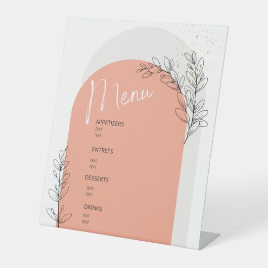 Menuteken Reclamebord Met Voetstuk (Voorkant)