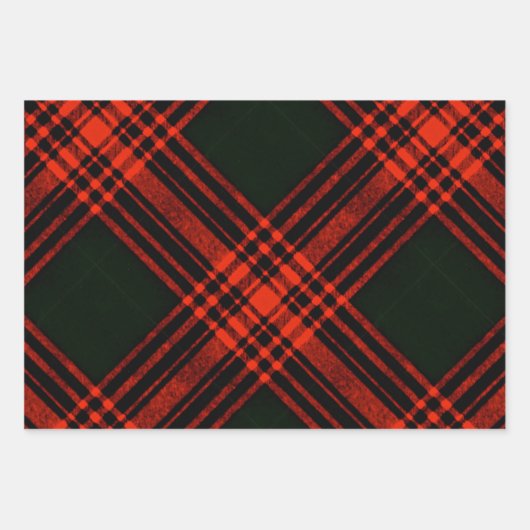 Menzies Antiek jagen Tartan Pset Pattern Inpakpapier Vel (Voorkant 3)
