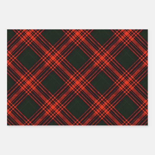 Menzies Antiek jagen Tartan Pset Pattern Inpakpapier Vel (Voorkant 2)