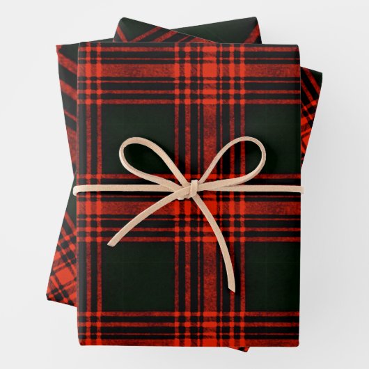 Menzies Antiek jagen Tartan Pset Pattern Inpakpapier Vel (In situ)