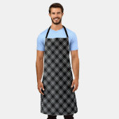 Menzies Black Scottish Tartan Pattern Apron Schort (Gedragen)