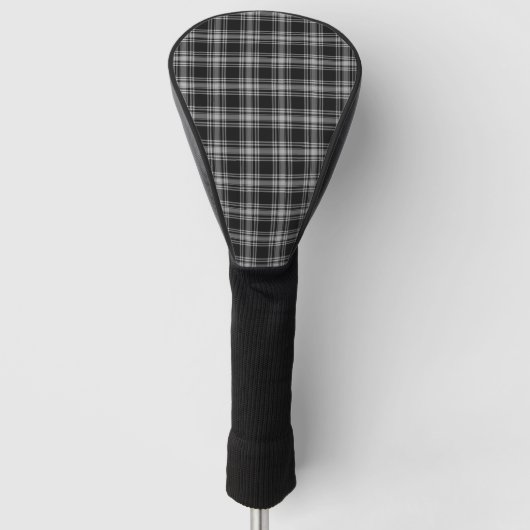 Menzies Black Scottish Tartan Pset Pattern Golfheadcover (Voorkant)