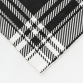 Menzies Black & White Modern Clan Badge Tartan Pla Fleece Deken (Hoek)
